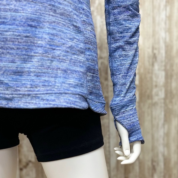 Lululemon Runderful Long Sleeve in Space Dye Camo Caspian Sapphire Blue [3522] - Picture 6 of 9